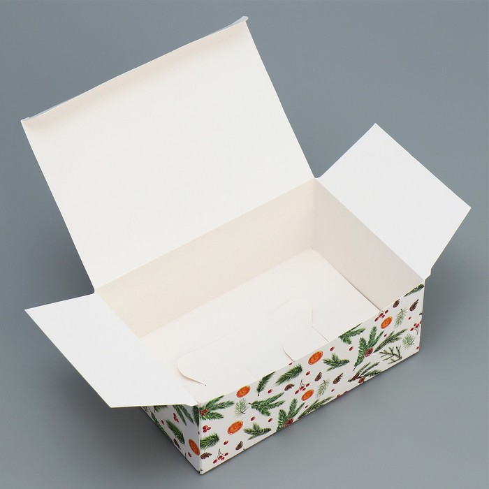 Коробка подарочная "уютного нового года" 18х12х7см