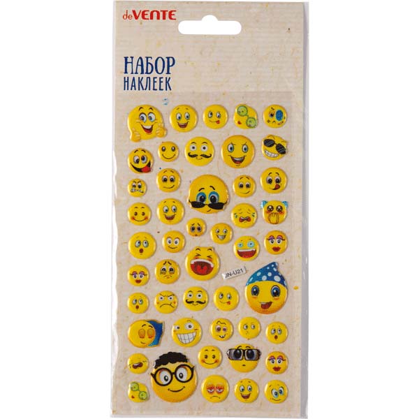 Наклейки "devente" "emoji.1" 9х16см пластик объемные