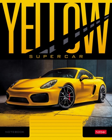 Тетрадь 18 л. кл. "yellow supercar" (hatber) б/б,асс-т