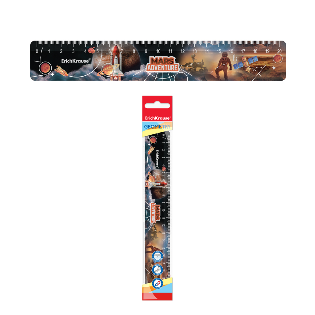 линейка erich krause "mars adventure" 20см Линейка erich krause "mars adventure" 20см