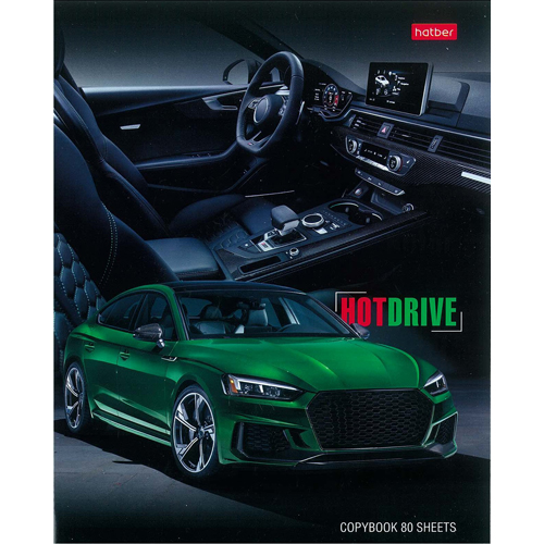 Тетрадь 80 л. кл. "hot drive" ("хатбер") б/б.асс-т