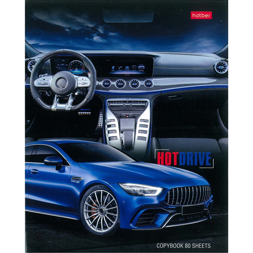 Тетрадь 80 л. кл. "hot drive" ("хатбер") б/б.асс-т