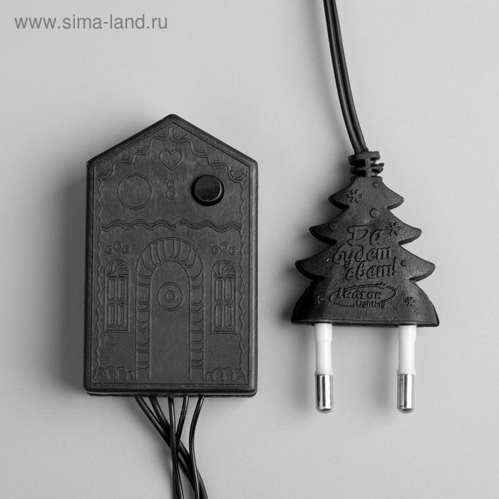 Гирлянда эл. led 200ламп, 20,0м, 8р., мультицвет темная нить