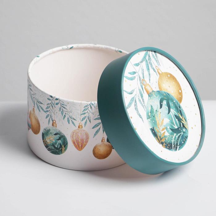 Коробка "новогодние игрушки" 12х8см