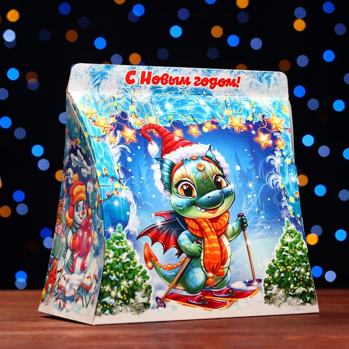 Коробка "сумка с дракошей" 24,5х11,5х23см