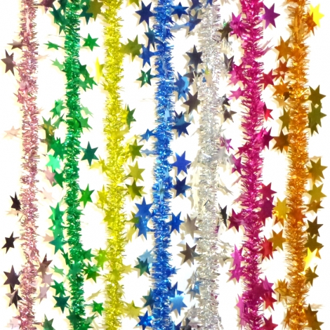 Мишура "звёзды" синяя (2,0м)