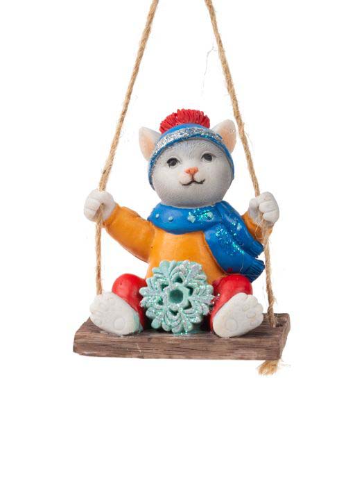 Подвеска "котик" 3х7,5х6см (полирезина)