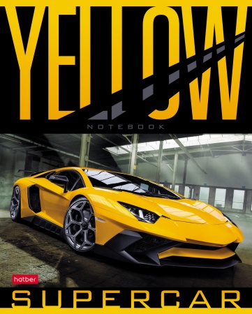 Тетрадь 48 л. кл. "yellow supercar" (hatber) б/б,асс-т