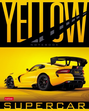 Тетрадь 48 л. кл. "yellow supercar" (hatber) б/б,асс-т