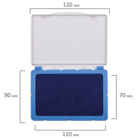 Штемп. подушка син. brauberg 70х110 мм