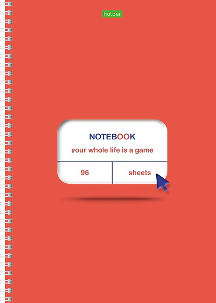 Тетрадь а4 на гребне 96л. кл. "клик" (hatber) асс-т