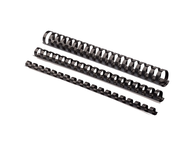 Пружина пластик.fs 19 мм (121-150л.) черная (100 шт.)