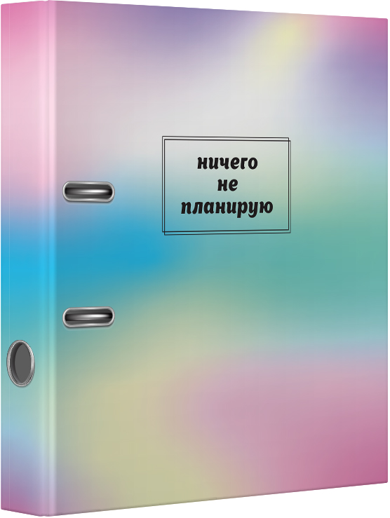 Папка-регистратор 7,5см картон. ламин. devente "ничего не планирую"