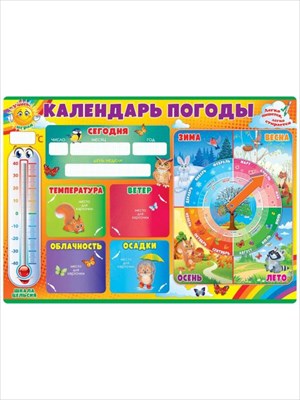 Плакат "календарь погоды" а2