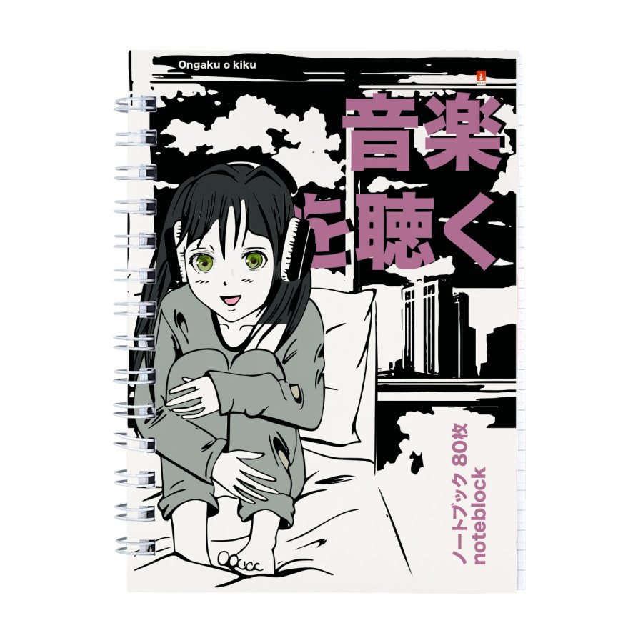 Блокнот а6 гребень 80л. кл. "manga anime. city" (альт) асс-т