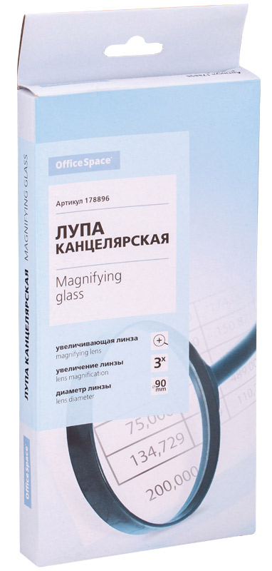 Лупа d-90 мм 3-кратное увелич. "office space"