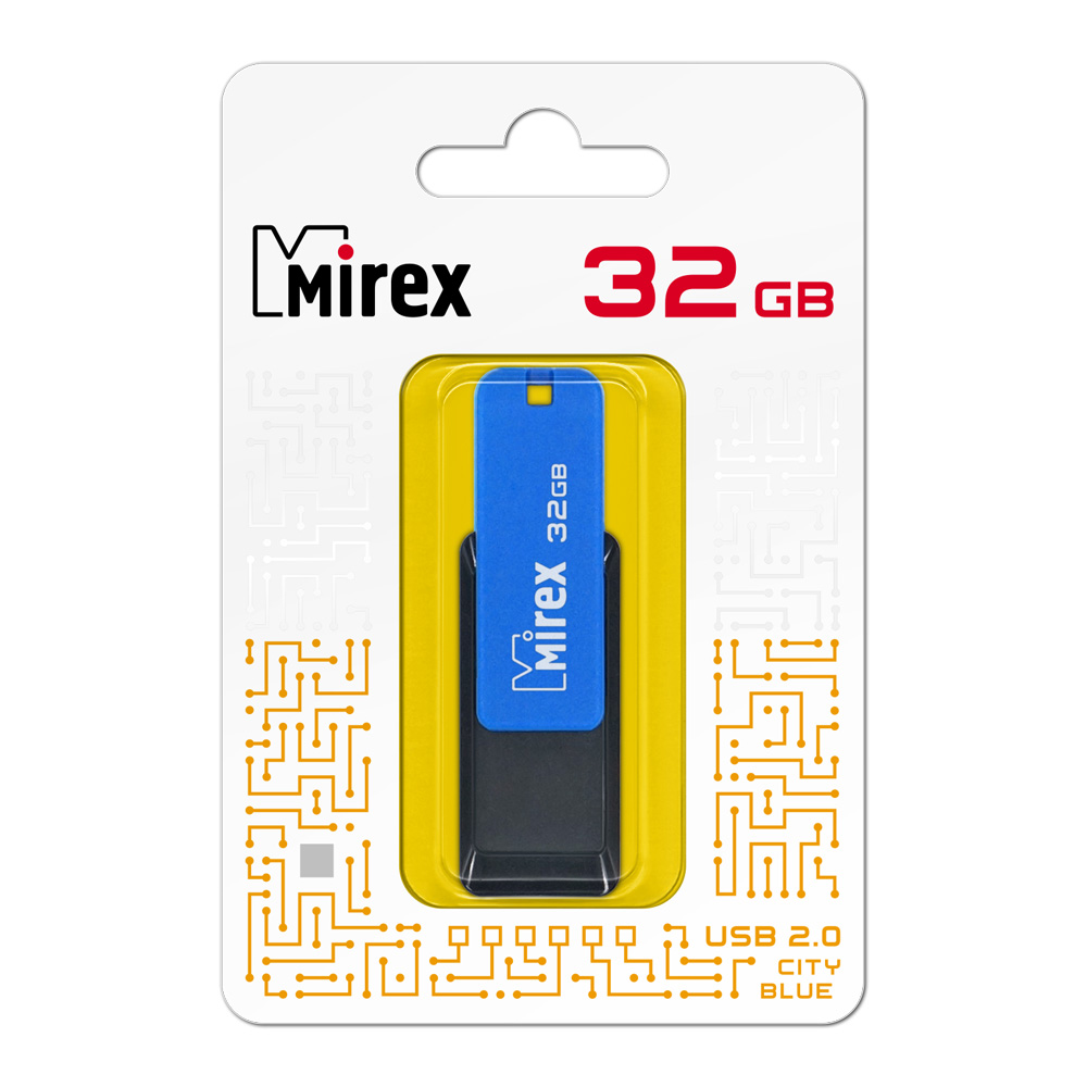 Флэш-накопитель usb2.0 32 гб "mirex" "city blue"