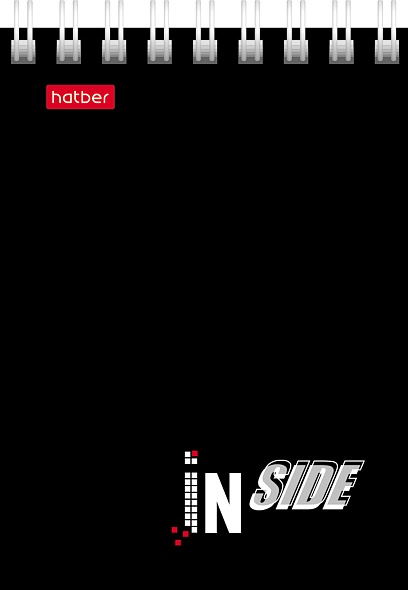 Блокнот а7 гребень 40л. кл. "inside" (hatber) асс-т