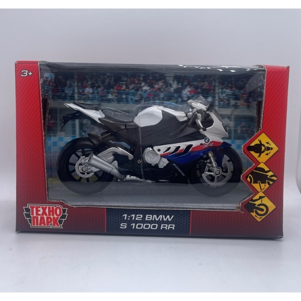 Игра машина металл. "мотоцикл "bmw s1000rr" 17см (технопарк)