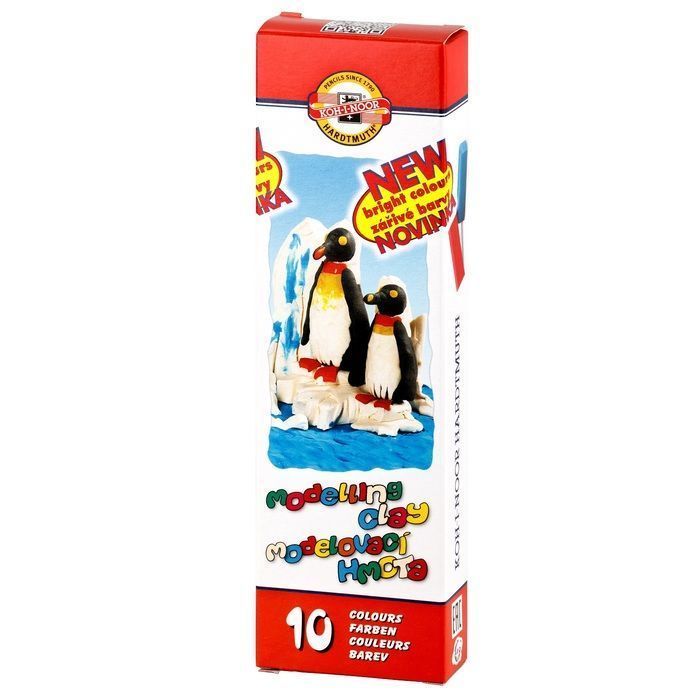 Пластилин koh-i-noor "penguin" 10цв. 240г стек