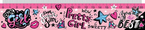 Закладка д/книг линейка "pretty girl"