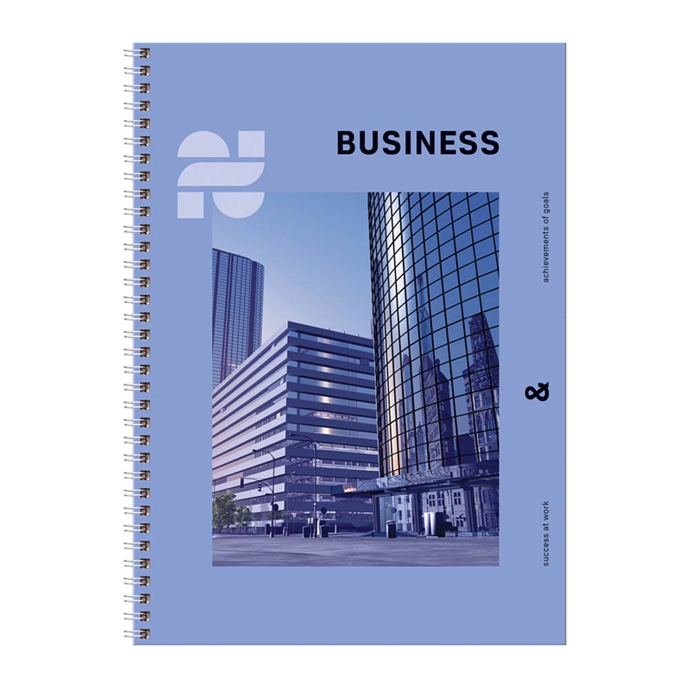 Тетрадь а4 тв.обл. гребень 160л. кл. "business" (bg) глянц.лам.