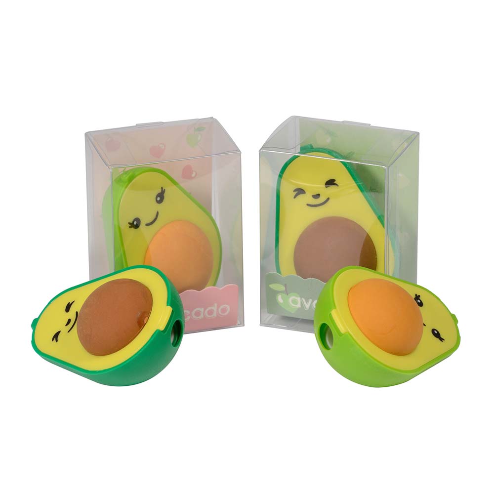 Точилка с контейнером+ластик "bruno visconti" авокадо" асс-т