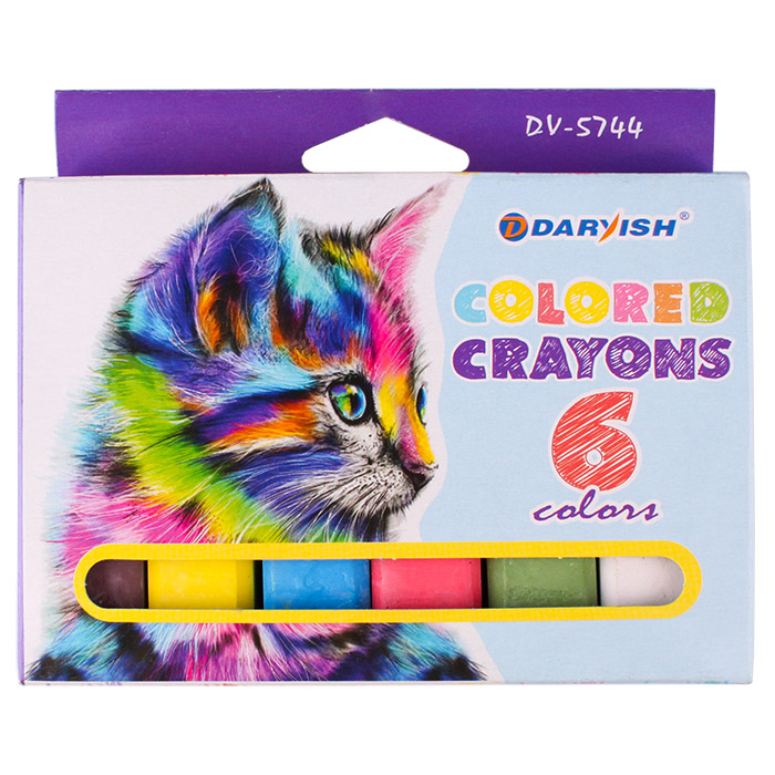 Мел цветной для асфальта "darvish" 6шт.