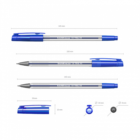 Ручка шар. erich krause "ultra-10" синяя 0,7мм игол.наконечник