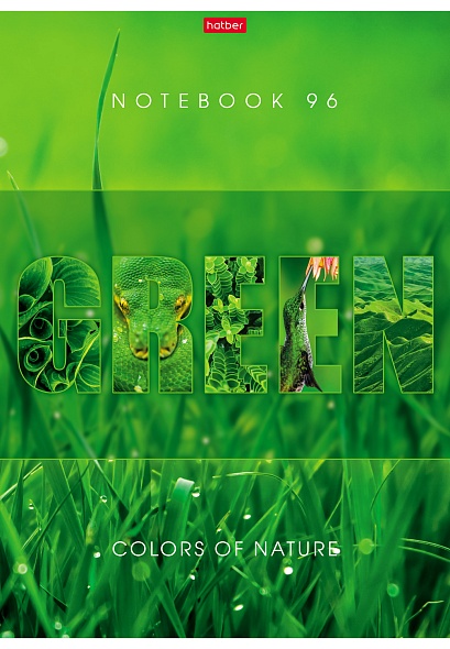 Тетрадь а4 96л. кл. "гармония цвета" (hatber) б/б,выб.лак,асс-т