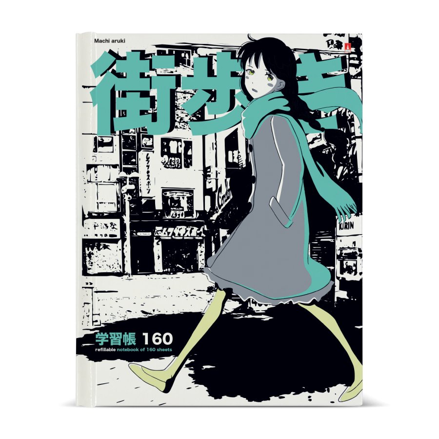 Тетрадь на кольцах тв.обл. 160л. кл. "manga anime. city" (альт) глянц.лам.