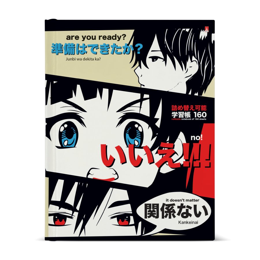 Тетрадь на кольцах тв.обл. 160л. кл. "manga anime" (альт) глянц.лам.