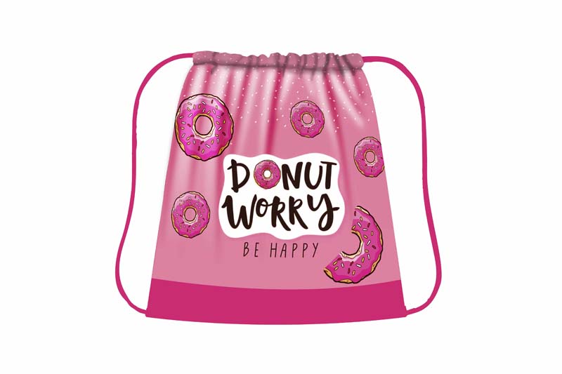 Сумка для обуви "donut worry" 41х49см