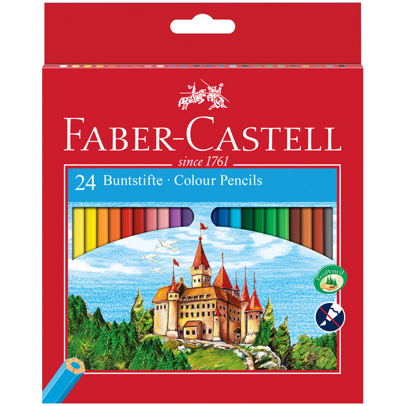 Карандаши цветные "faber-castell замок" 24 цв.