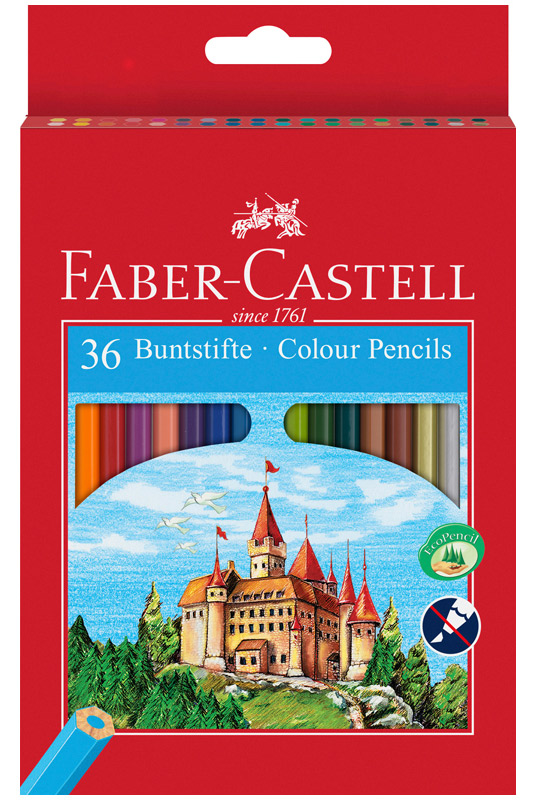 Карандаши цветные "faber-castell замок" 36 цв.