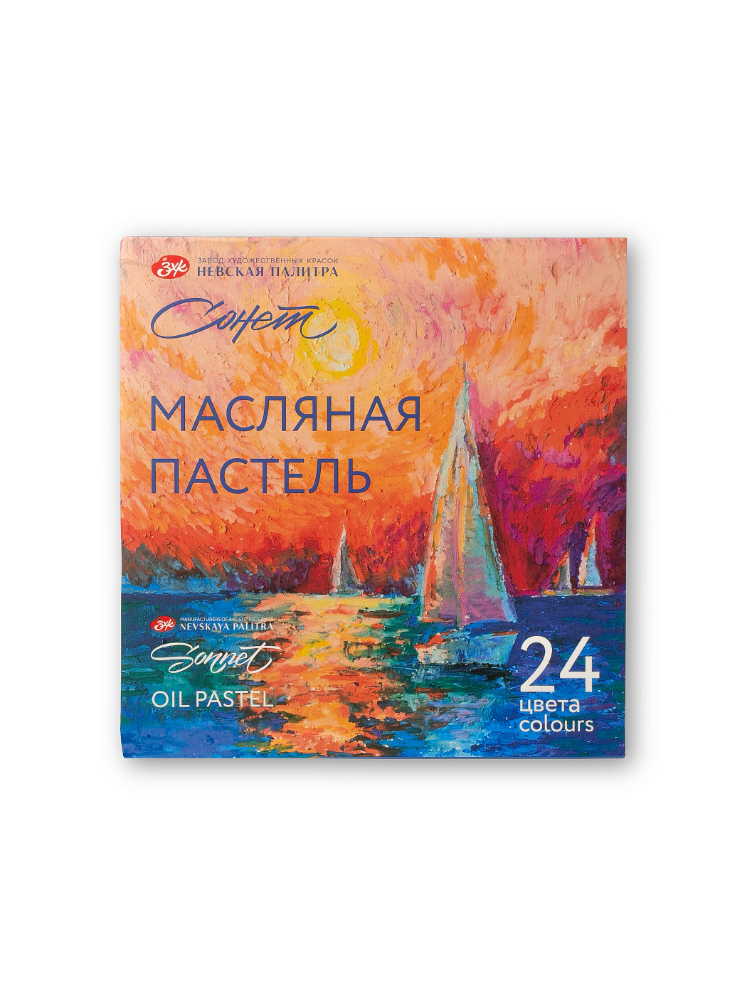 Мелки пастельные масляные 24цв. "сонет" (невская палитра)
