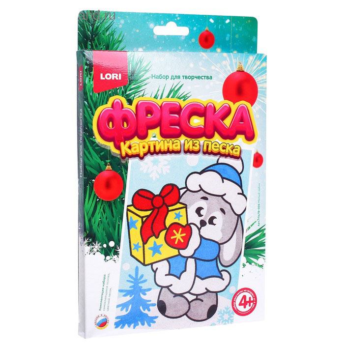 Набор д/творч. фреска "милый зайка" картина из песка