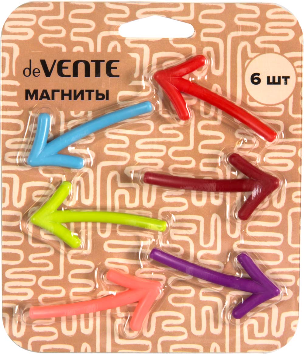 Магниты д/демонстрац. досок devente "arrows" 6шт. 5,5х2,7х0,6см асс-т