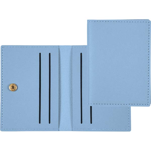 Визитница кож.зам. на 4шт. devente "casual" светло-голубой на кнопке