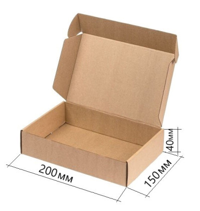 Коробка подарочная крафт 20х15х4см сборная