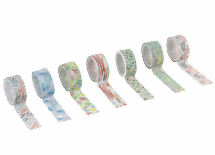 Клейкая лента рисовая бумага "микс №1" 1,5смх3м микс