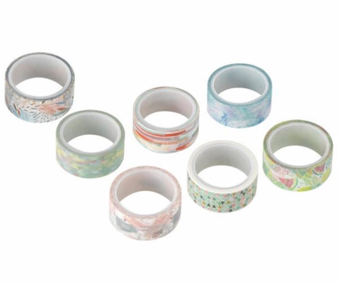 Клейкая лента рисовая бумага "микс №1" 1,5смх3м микс