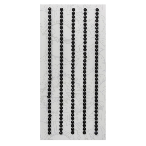 Наклейки декор."жемчуг" 3мм чёрный 175шт астра