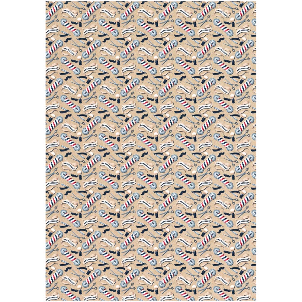 Бумага упаковочная 70х100см "мужская территория" асс-т