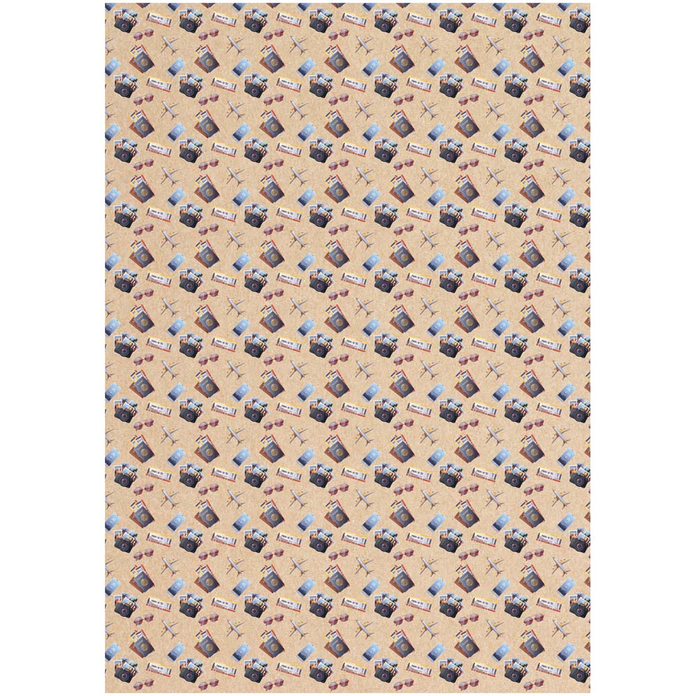 Бумага упаковочная 70х100см "мужская территория" асс-т