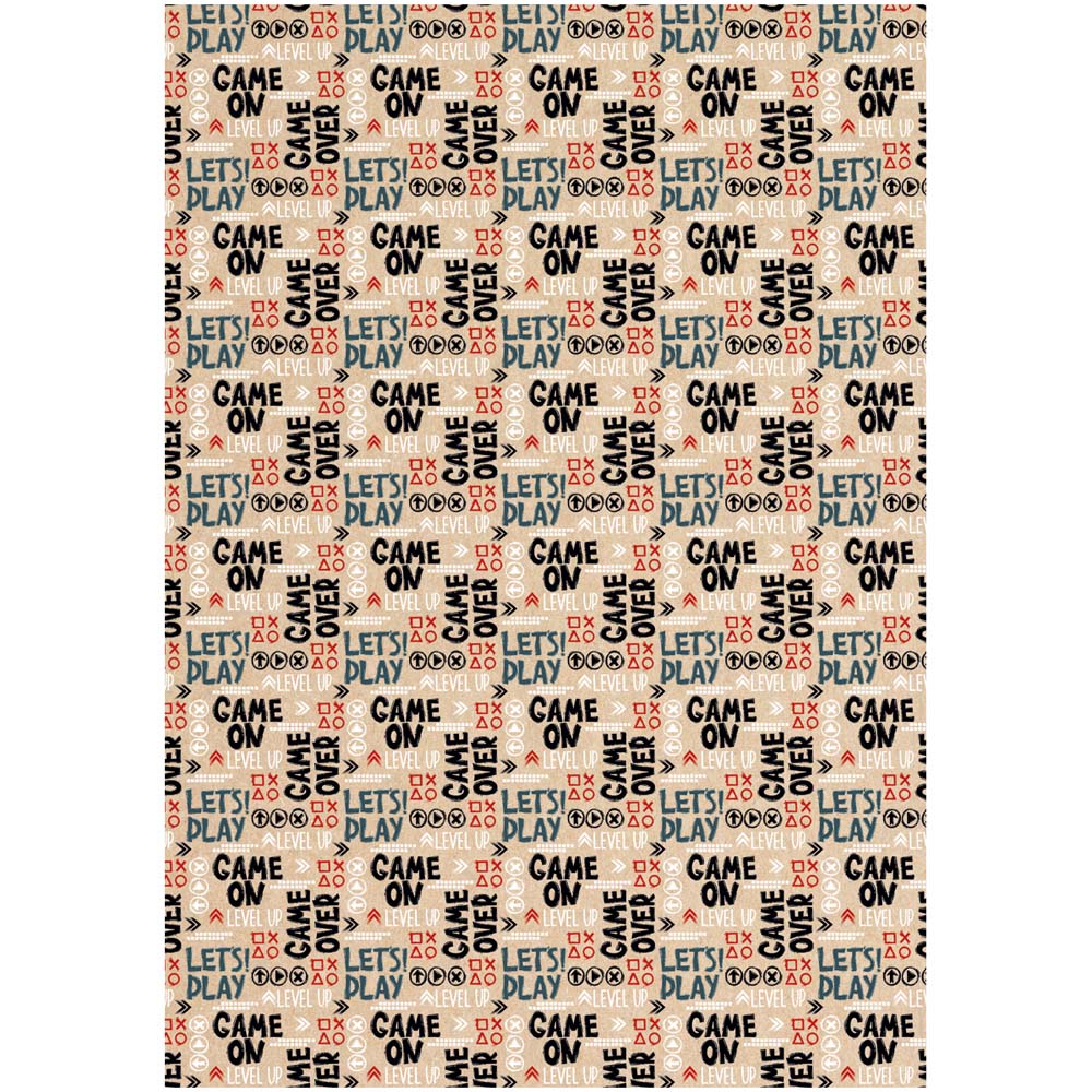 Бумага упаковочная 70х100см "мужская территория" асс-т