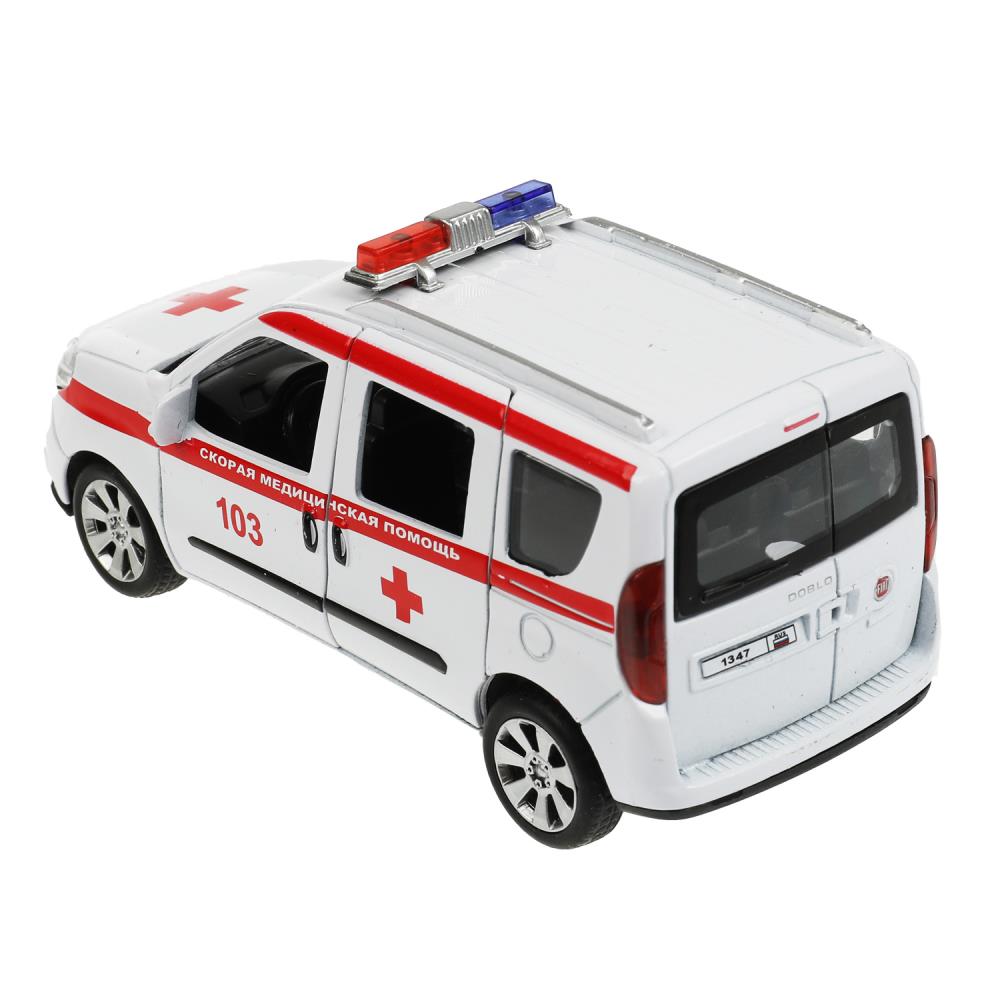 Игрушка машина инерц. металл. "fiat doblo скорая" 12см