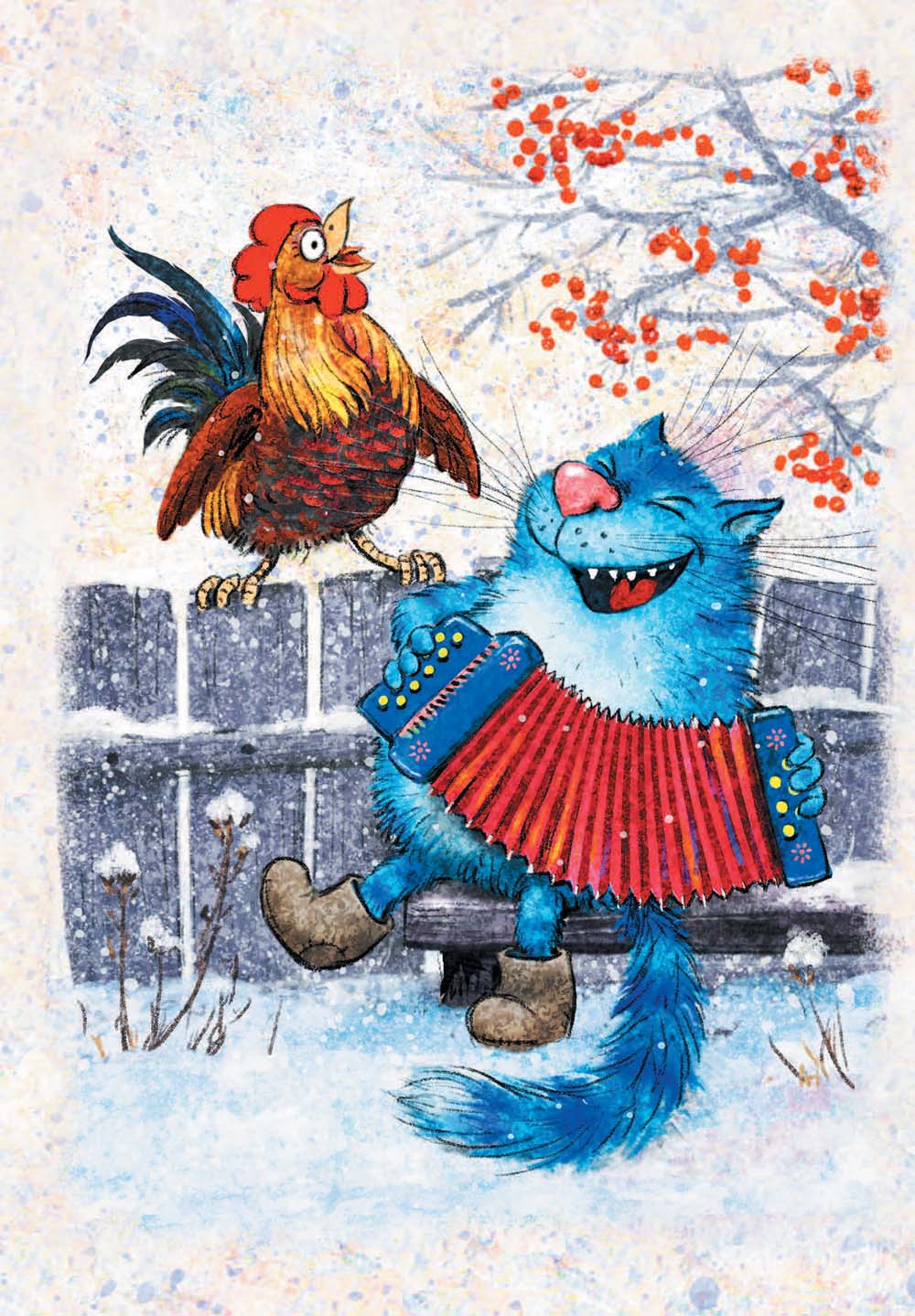 Блокнот "с синими котами. коты на крыше"