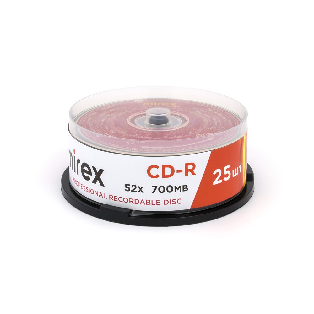 Диск cd-r "mirex "hotline" 52х cakebox 25шт