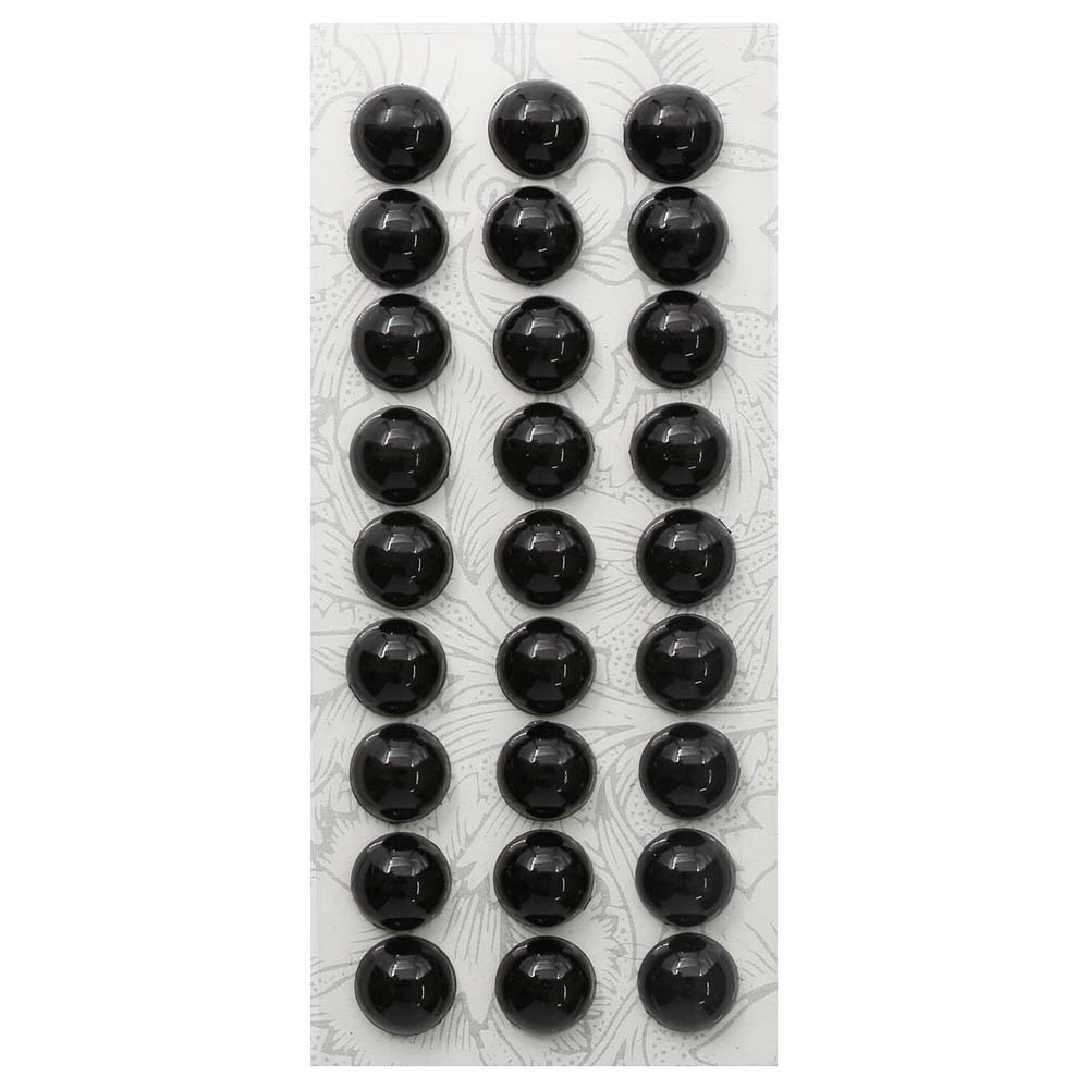 наклейки декор."жемчуг" 10мм чёрный 27шт астра Наклейки декор."жемчуг" 10мм чёрный 27шт астра